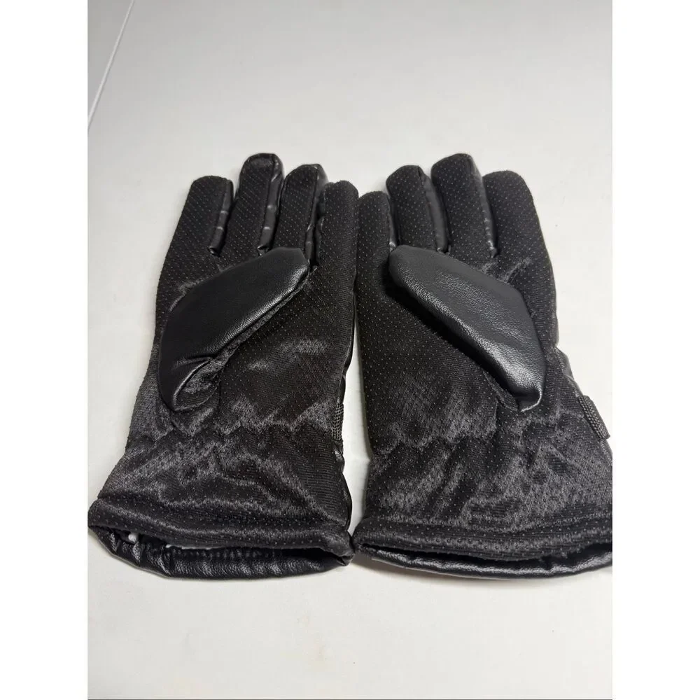 Sport Women’s Thinsulate Faux Leather Gloves Black New Size L